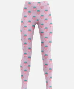 E-joyer Bestsellers Strawberry Pattern Low Rise Leggings