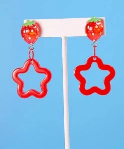 In Control Clothing Accessories Strawberry Star Earrings