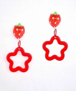 In Control Clothing Accessories Strawberry Star Earrings