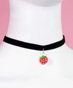 In Control Clothing Strawberry Velvet Choker Necklace Bestsellers