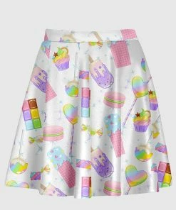 In Control Clothing Sugar Galaxy White Flare Skirt Bestsellers