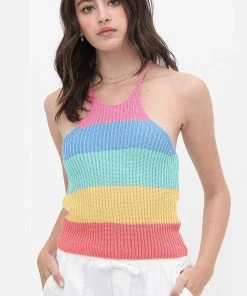 In Control Clothing Sunshine Rainbow Knit Top