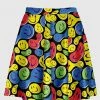 In Control Clothing Twisted Smiley Black Flare Skirt