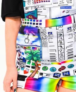 In Control Clothing Vaporwave Computer Glitch Overalls