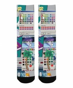 In Control Clothing Vaporwave Glitch Crew Socks