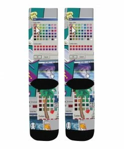 In Control Clothing Vaporwave Glitch Crew Socks 8 In Control Clothing Vaporwave Glitch Crew Socks