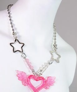 In Control Clothing Y2k Chain Heart Necklace